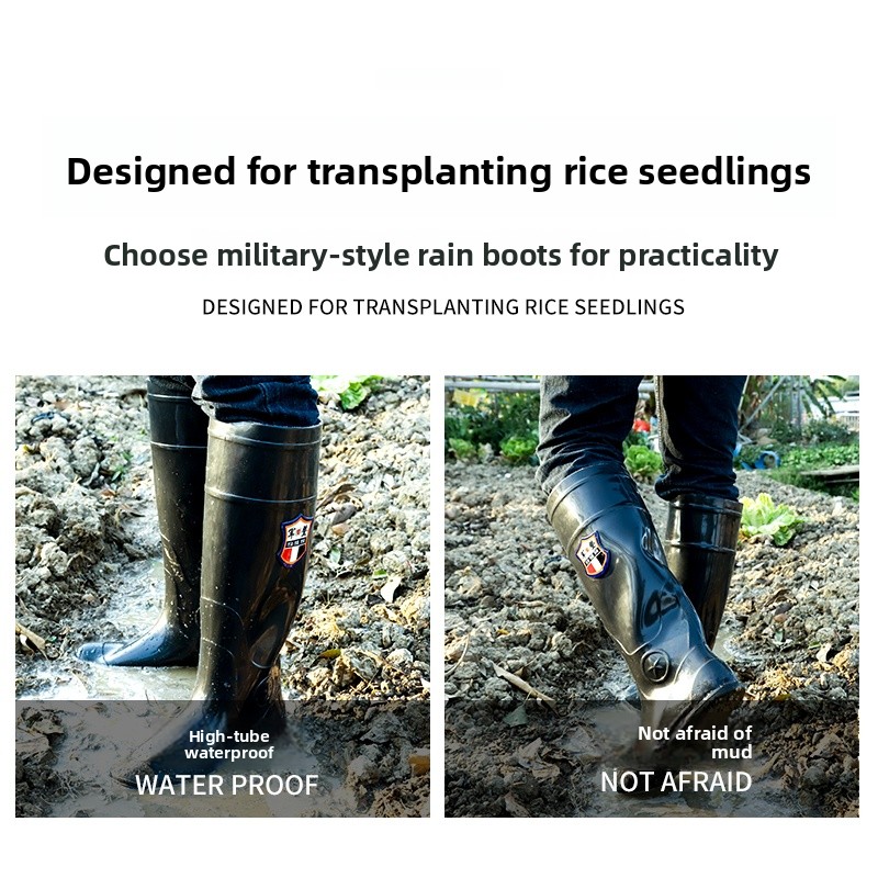 Military Style High-Tube Rain  - đánh giá và giá Fishing Boots