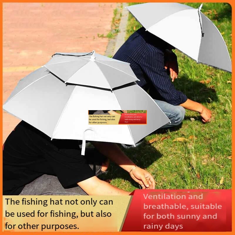 Umbrella hat Head-mounted doub - đánh giá và giá Fishing Hat