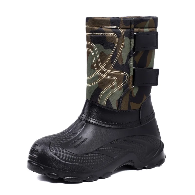 Men Camo High‑Top Winter Snow  - đánh giá và giá Fishing Boots